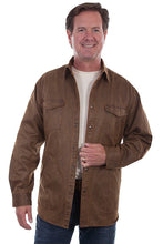 Load image into Gallery viewer, Men&#39;s Mole Skin Shirt Jacket - Taupe &amp; Black
