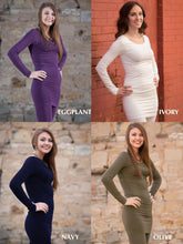 Load image into Gallery viewer, Round Neck Long Sleeve Dress