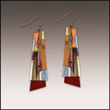 Load image into Gallery viewer, Guitar Fine Art Flutter Multilayer Earrings
