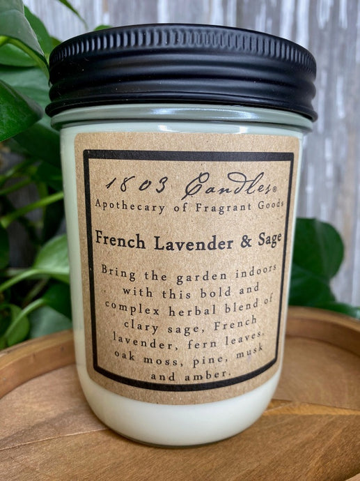 1803 French Lavender and Sage Jar Candle