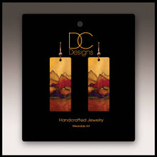 Load image into Gallery viewer, Desert Mountains Fine Art Banner Handmade Earrings
