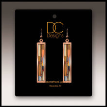 Load image into Gallery viewer, Guitar Fine Art Copper Showcase Rectangle Earrings
