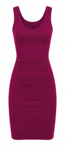 Load image into Gallery viewer, One-Size Reversible V-Neck/Scoop Neck Thigh-Length Layering Sleeveless Dress/Top
