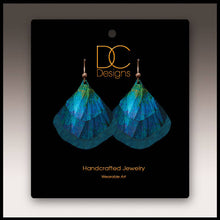Load image into Gallery viewer, Blue Nature Abstract Ginkgo Multilayer Earrings
