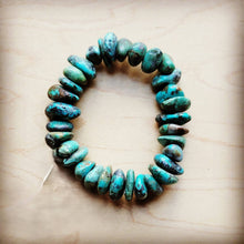 Load image into Gallery viewer, Chunky Genuine Natural Turquoise Beaded Bracelet 802b
