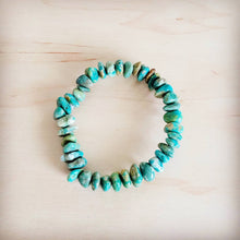 Load image into Gallery viewer, Chunky Genuine Natural Turquoise Beaded Bracelet 802b

