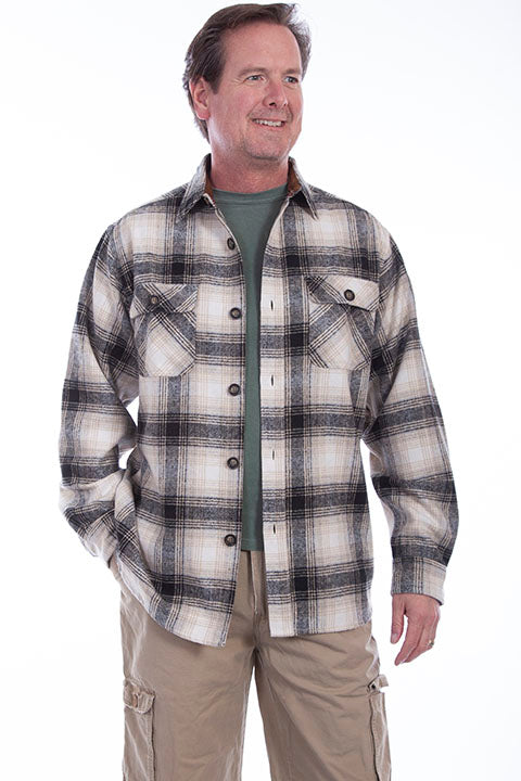 Men's Brawny Flannel Plaid Shirt Jacket