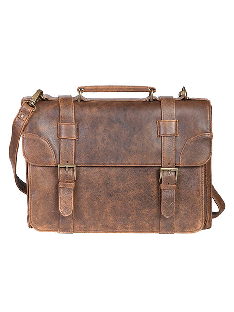 Lambskin Satchel Briefcase - Aerosquadron Brown