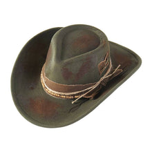 Load image into Gallery viewer, Bow Beaded Band Rustic Vintage Distressed Western Cowgirl Fedora Hat
