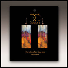 Load image into Gallery viewer, Trees and Hills Banner Handmade Earrings
