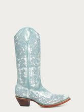 Load image into Gallery viewer, Faded Turquoise with Embroidery Boot

