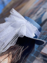 Load image into Gallery viewer, Tailored West Custom Bride Blue Straw Hat
