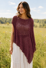 Load image into Gallery viewer, Open Knit Asymmetrical Shawl
