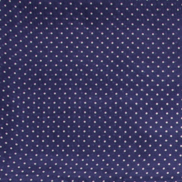 Polka Dot Silk Wild Rag Scarf - Navy  34-inch