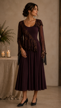 Load image into Gallery viewer, Cascading Beaded-Lace Gown
