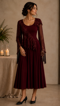 Load image into Gallery viewer, Cascading Beaded-Lace Gown
