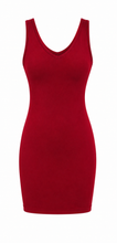 Load image into Gallery viewer, One-Size Reversible V-Neck/Scoop Neck Thigh-Length Layering Sleeveless Dress/Top
