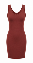 Load image into Gallery viewer, One-Size Reversible V-Neck/Scoop Neck Thigh-Length Layering Sleeveless Dress/Top
