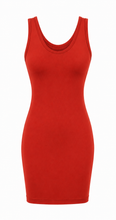 Load image into Gallery viewer, One-Size Reversible V-Neck/Scoop Neck Thigh-Length Layering Sleeveless Dress/Top
