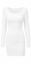 Load image into Gallery viewer, One-Size Scoop Neck Long Sleeve Thigh-Length Layering Top
