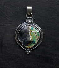 Load image into Gallery viewer, Cristo Variscite Sterling Silver Necklace made with Old World Artisan Silversmithing Handcrafted in Colorado
