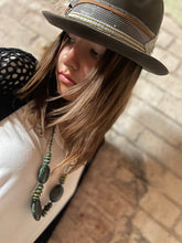 Load image into Gallery viewer, Fully Customizable Fedora Hat with Embellished Hatband
