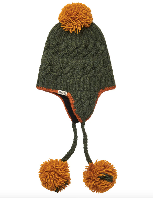 Tailored West Komodo FLUFF Fleece Lined Lambswool Hat - Ivy