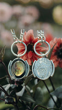 Load image into Gallery viewer, Fire Opal Peony Sterling Silver Necklace Handcrafted in Colorado
