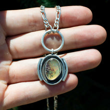 Load image into Gallery viewer, Fire Opal Peony Sterling Silver Necklace Handcrafted in Colorado
