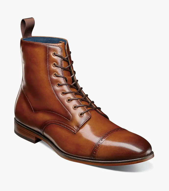 Henry Cap Toe Lace Up Boot - Tan