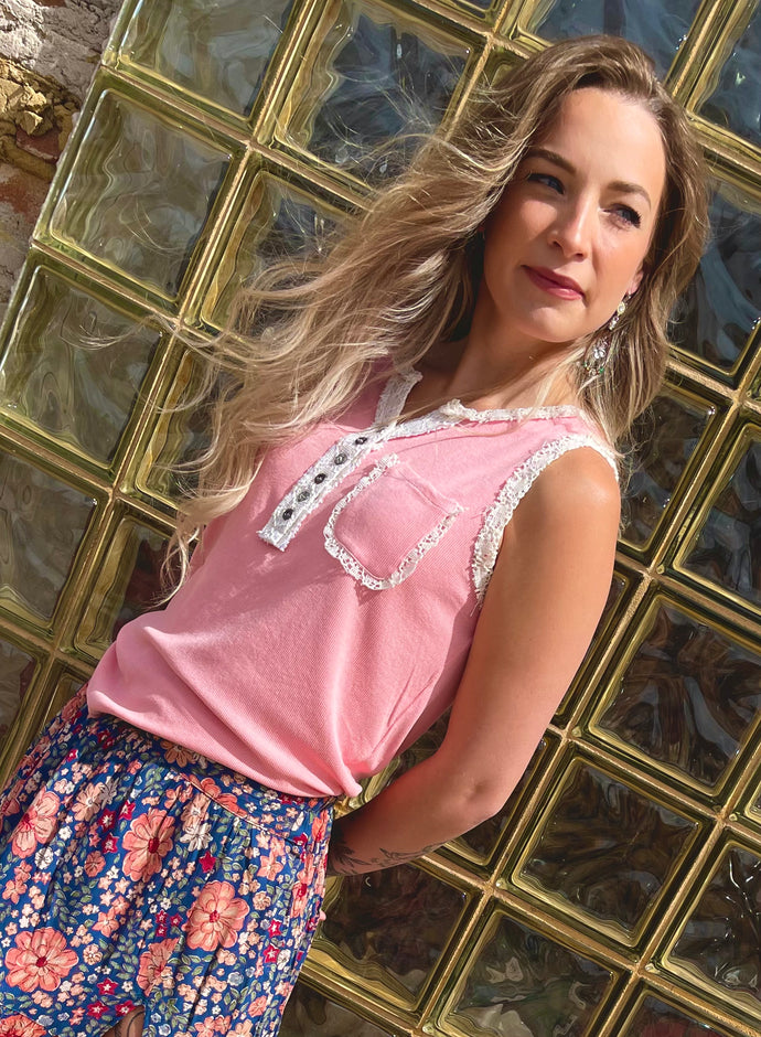 Sleeveless Top - Cloud Pink