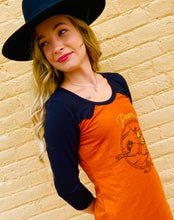 Load image into Gallery viewer, Punchy Three-Quarter Sleeve Top - Rust, Black &amp; Gold
