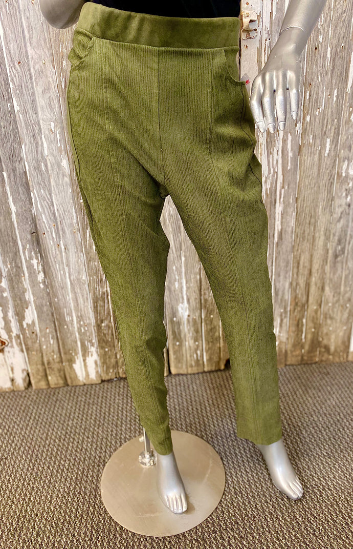 Olive Stretch Pants