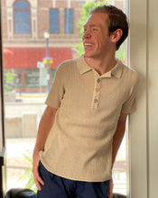 Load image into Gallery viewer, OLIVER Organic Cotton Polo Top - Ivory Melage

