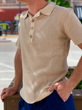 Load image into Gallery viewer, OLIVER Organic Cotton Polo Top - Ivory Melage
