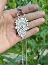 Load image into Gallery viewer, Intarsia Talisman Necklace Sterling Silver Artisan Handcrafted in Colorado
