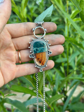 Load image into Gallery viewer, Intarsia Talisman Necklace Sterling Silver Artisan Handcrafted in Colorado
