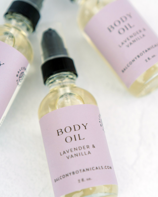Lavender and Vanilla Body Oil Made in Colorado, USA