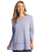 Load image into Gallery viewer, Mineral Wash Tunic Top with Contrasting Trim - Periwinkle
