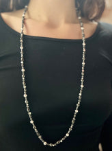Load image into Gallery viewer, Made by Tailored West Jewelry Monarch Collection Necklaces Handmade Made in America USA Beaded necklace with small hematite and sliver beads
