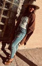 Load image into Gallery viewer, Tailored West Burnt Topaz Open Front Chenille Cardigan  
