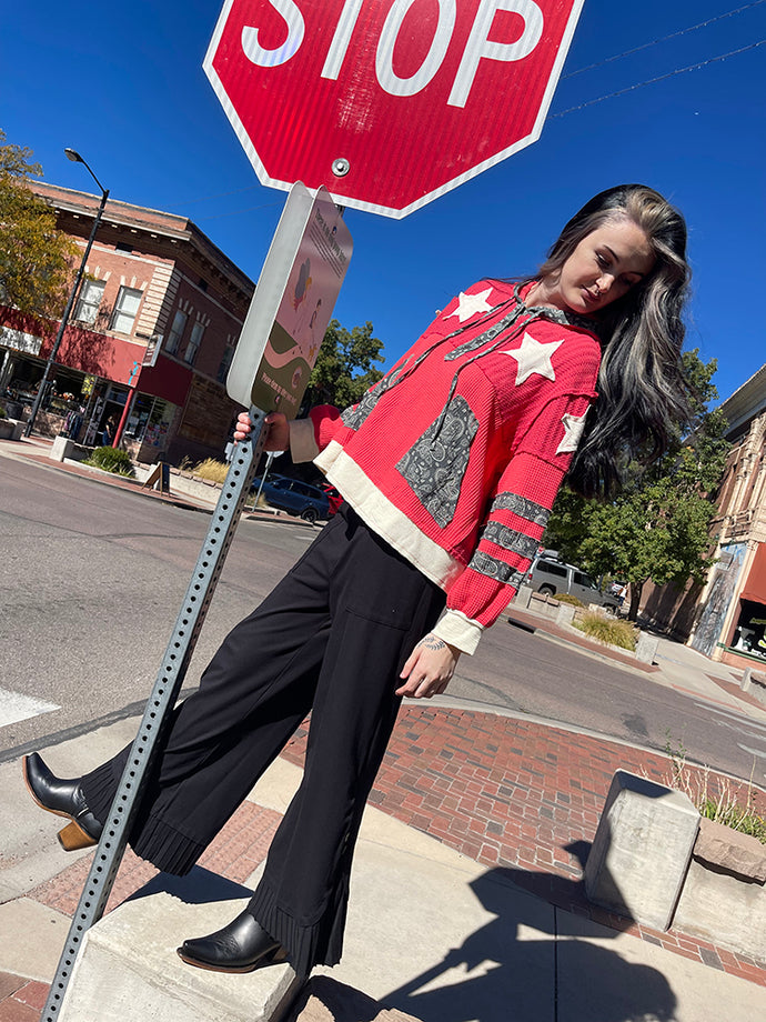 Oversize Candy Red Hoodie