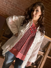 Load image into Gallery viewer, Oversized Button Up Shirt - Ivory
