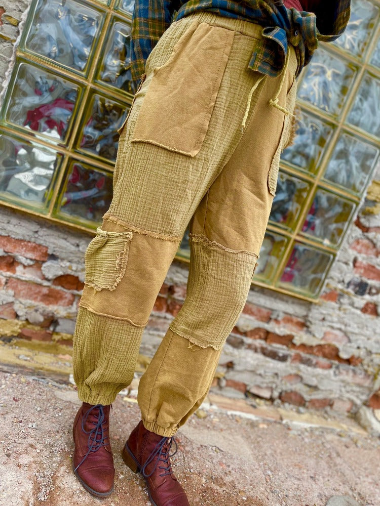 Patchwork Jogger Style Pants Ochre Tailored West Canon City Colorado and Colorado Springs