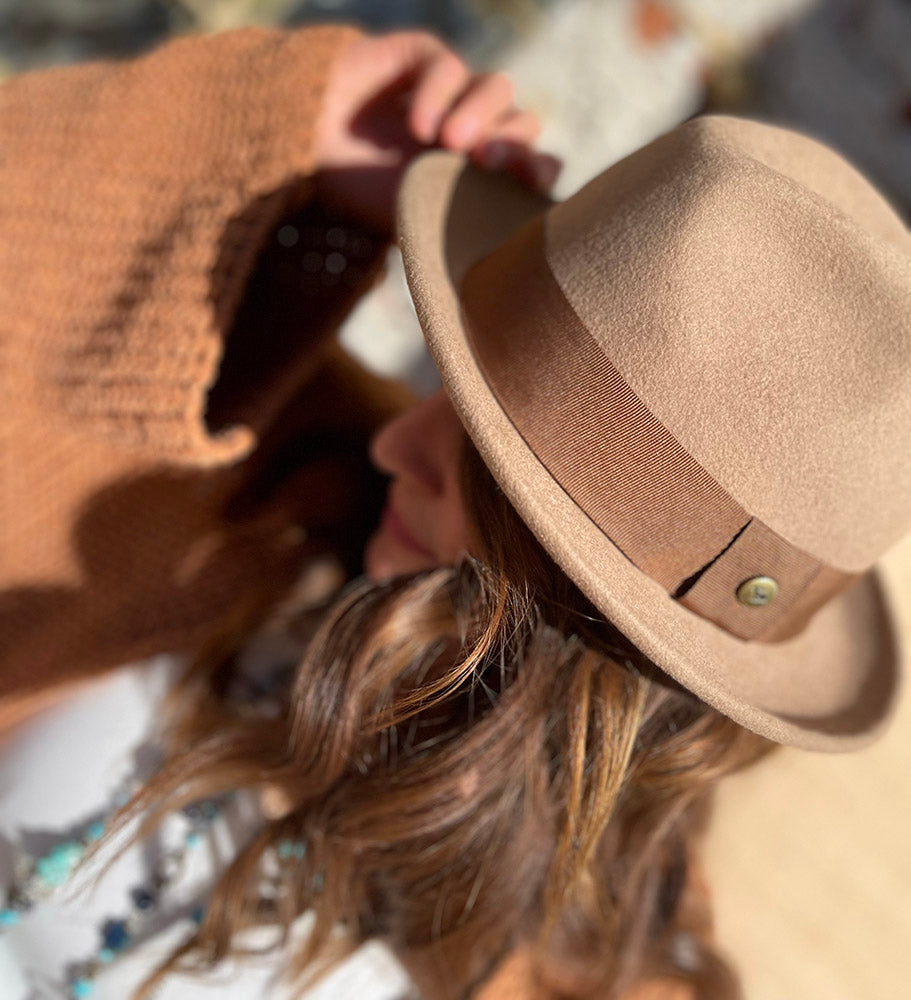 Tailored West Tan Patrick Fedora Hat