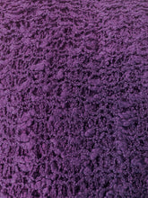 Load image into Gallery viewer, Open Knit Asymmetrical Poncho Top - Purple
