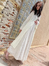 Load image into Gallery viewer, Tailored West Ivory and Buff Vintage Romance Adjustable Maxi Skirt
