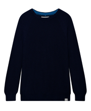 Load image into Gallery viewer, Tailored West Komodo SERGIO Organic Cotton Long Sleeve Crew neck Sweater Navy
