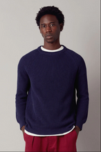 Load image into Gallery viewer, Tailored West Komodo SERGIO Organic Cotton Long Sleeve Crew neck Sweater Navy
