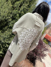Load image into Gallery viewer, Tailored West Long Sleeve Button Front Shacket Dusky Sage
